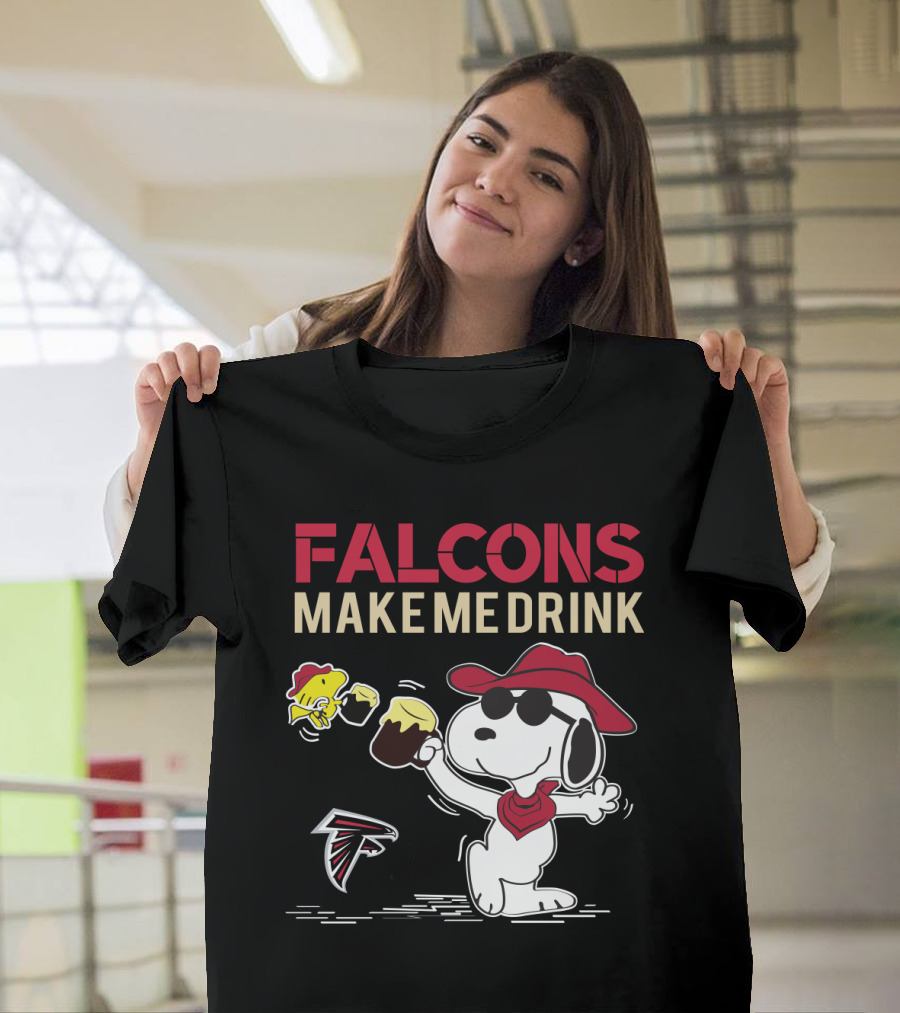 Falcons Make Me Drink Snoopy Atlanta Falcons Fan T-Shirt