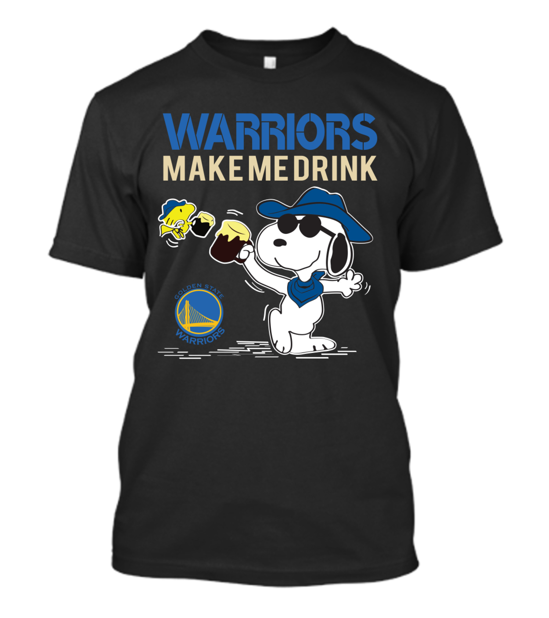 Warriors Make Me Drink Golden State Warriors Snoopy T-Shirt