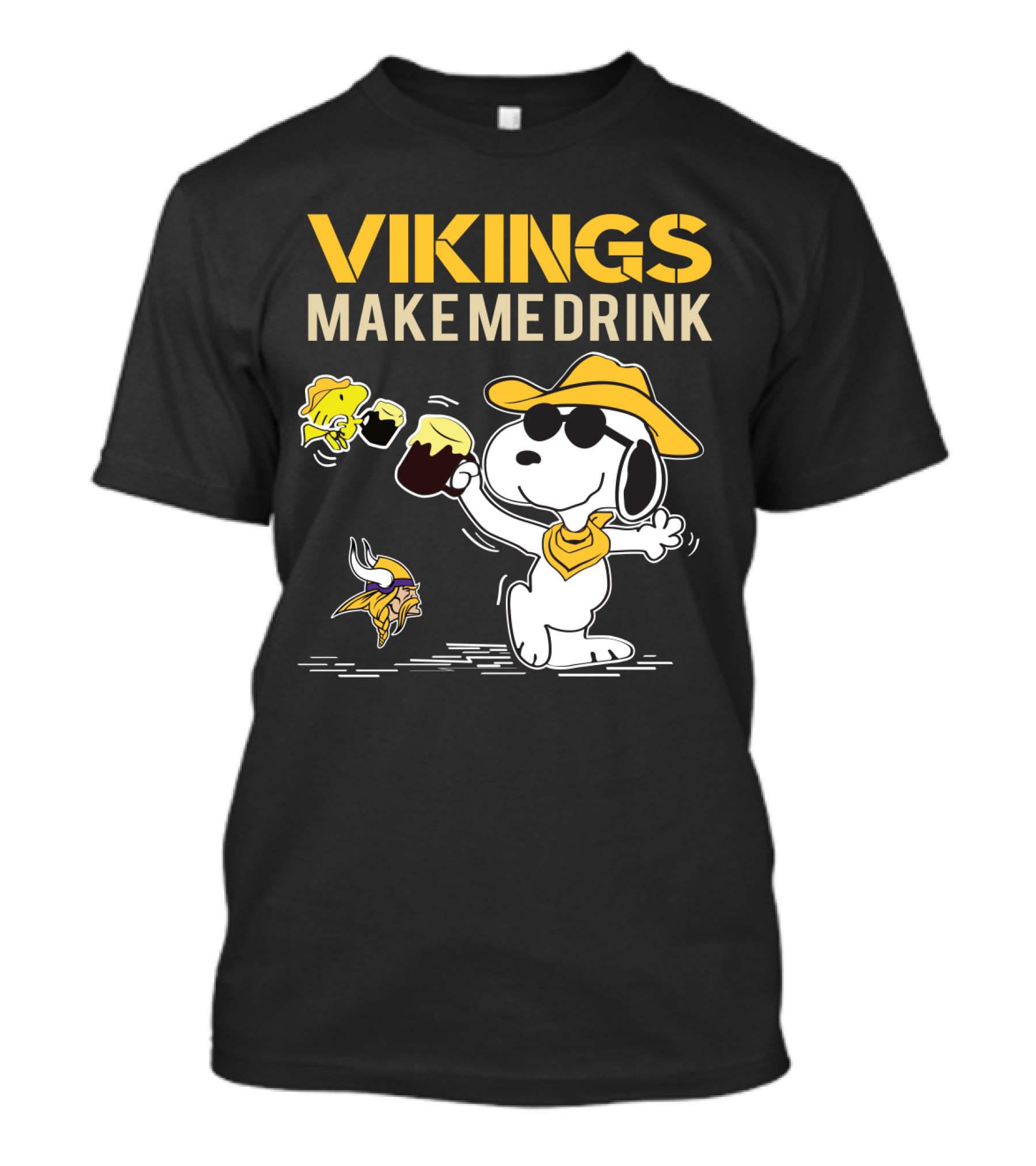 Vikings Make Me Drink Snoopy Minnesota Fans T-Shirt