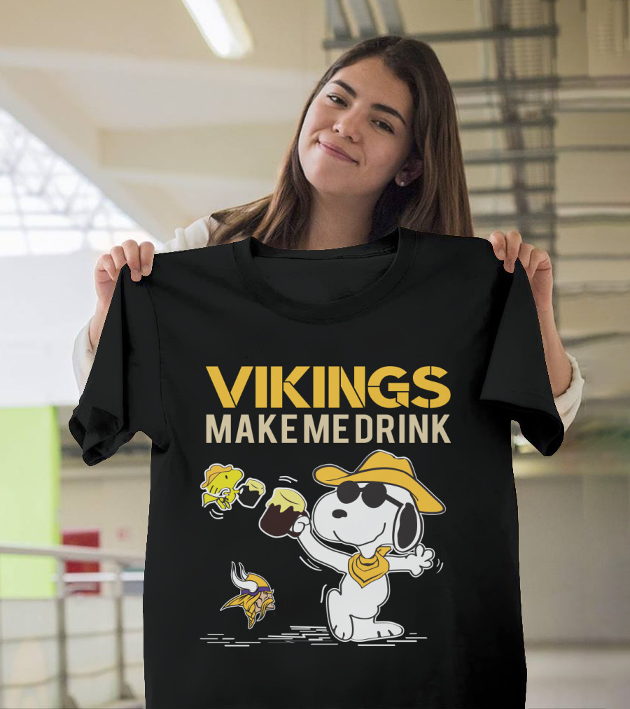 Vikings Make Me Drink Snoopy Minnesota Fans T-Shirt