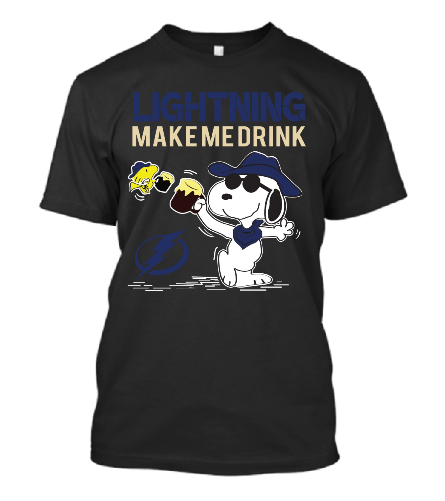 Lightning Make Me Drink Snoopy Tampa Bay Fans T-Shirt