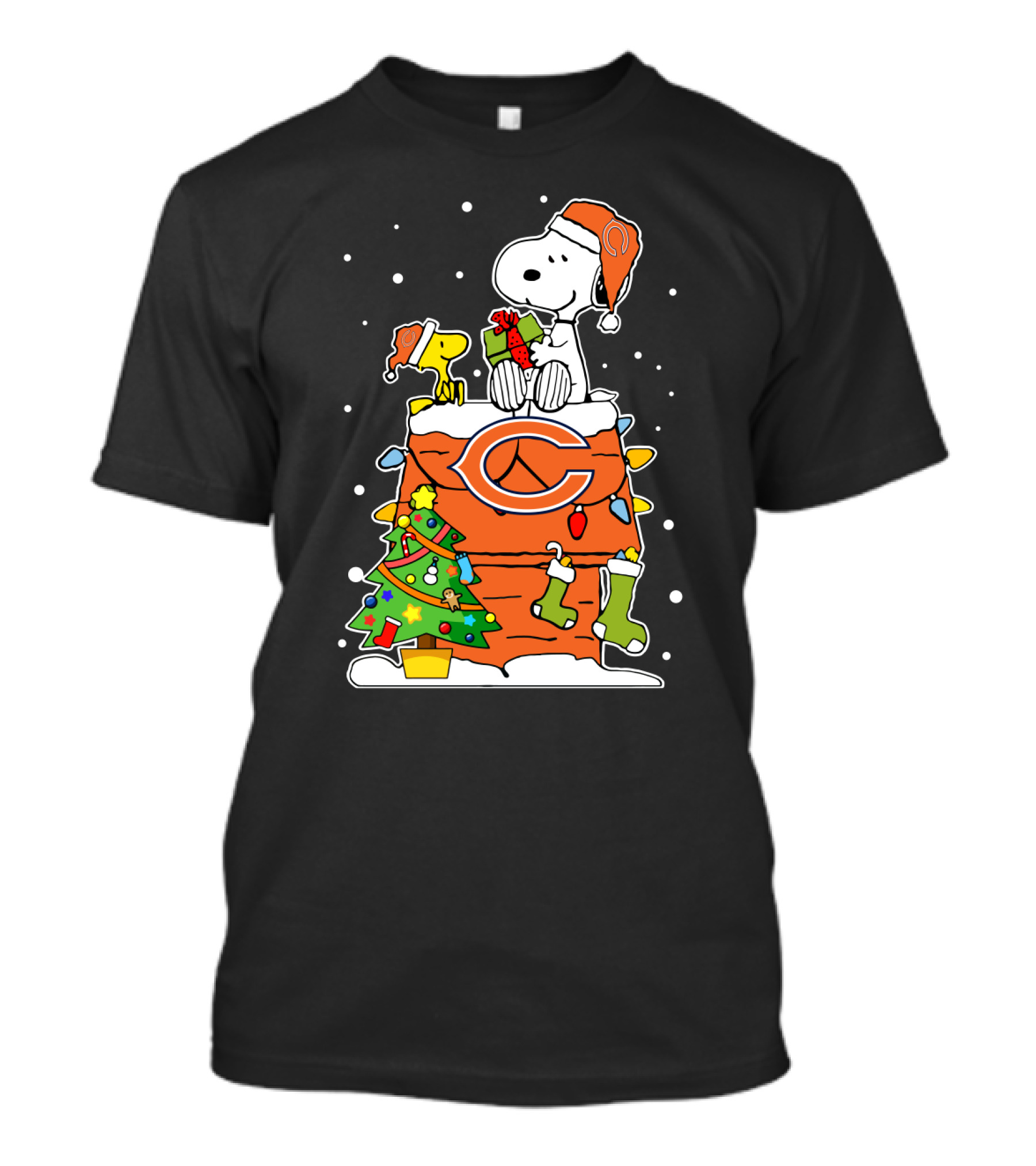 Chicago Bears Snoopy Christmas Ensemble T-Shirt