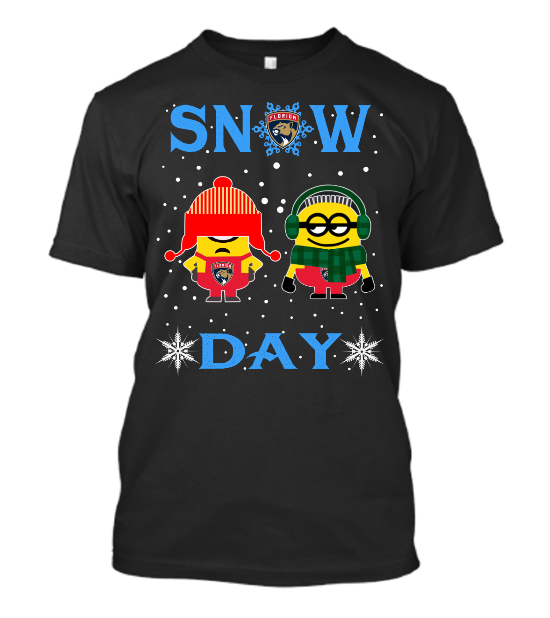 Florida Panthers Minion Fans Snow Day Fun Time T-Shirt