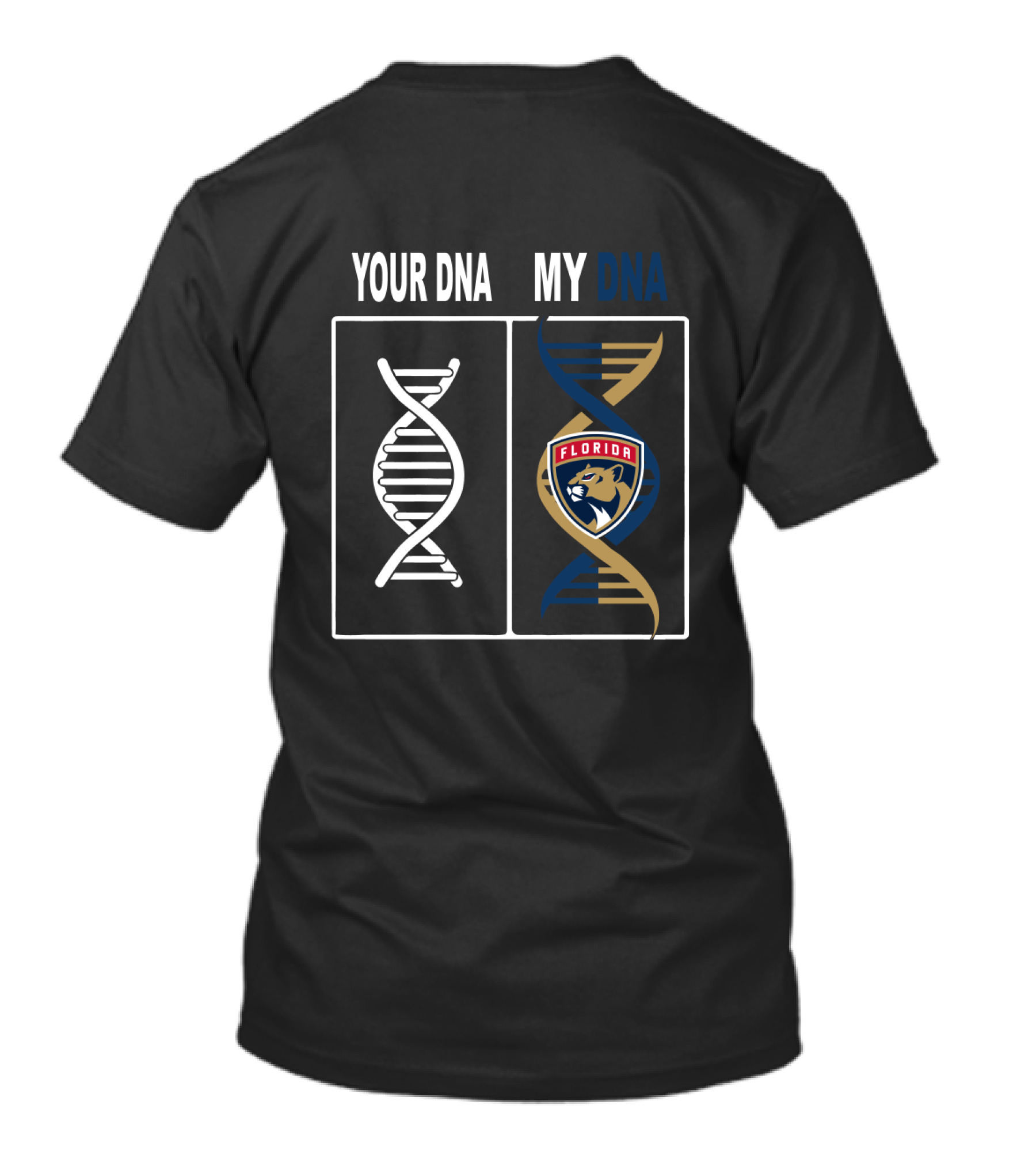 Florida Panthers Fan DNA Comparison With Team Logo Integration T-Shirt
