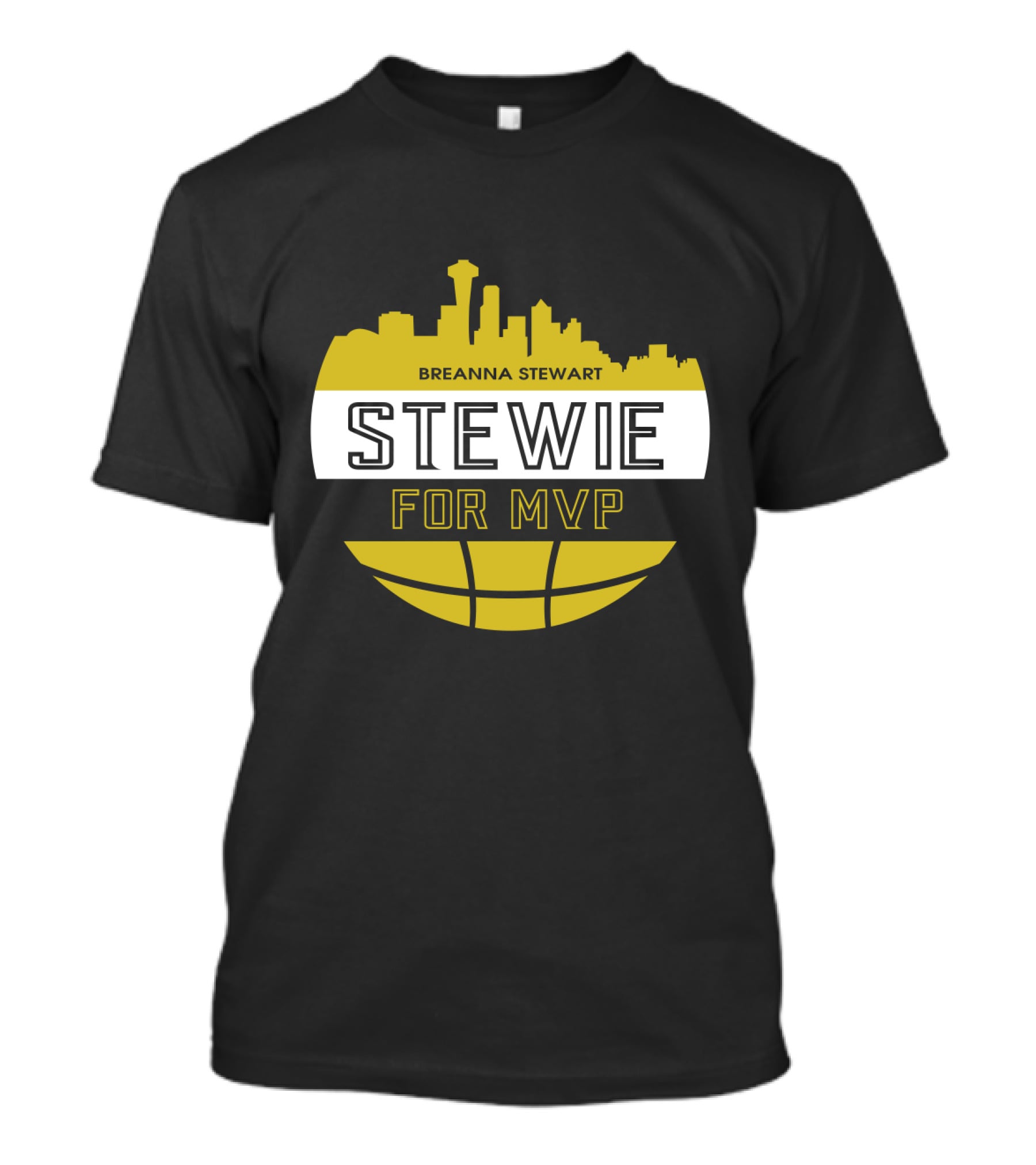Breanna Stewart Stewie For MVP Seattle Skyline Basketball Fan T-Shirt