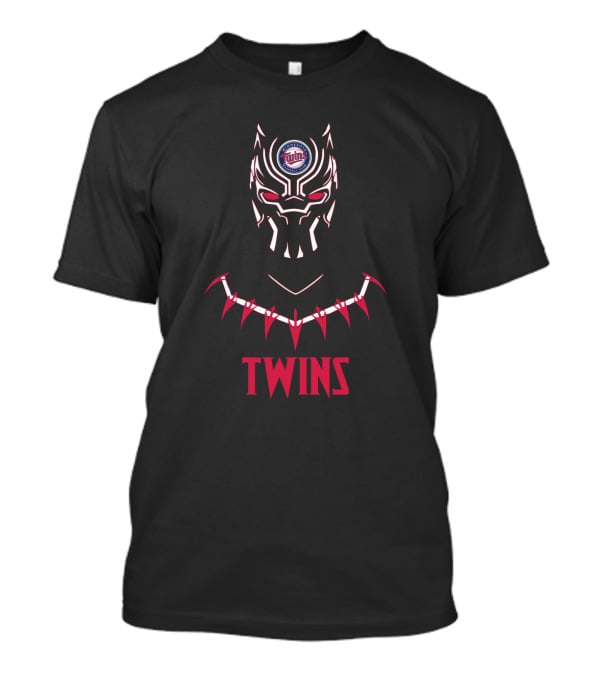 Black Panther Minnesota Twins Fans Fusion T-Shirt