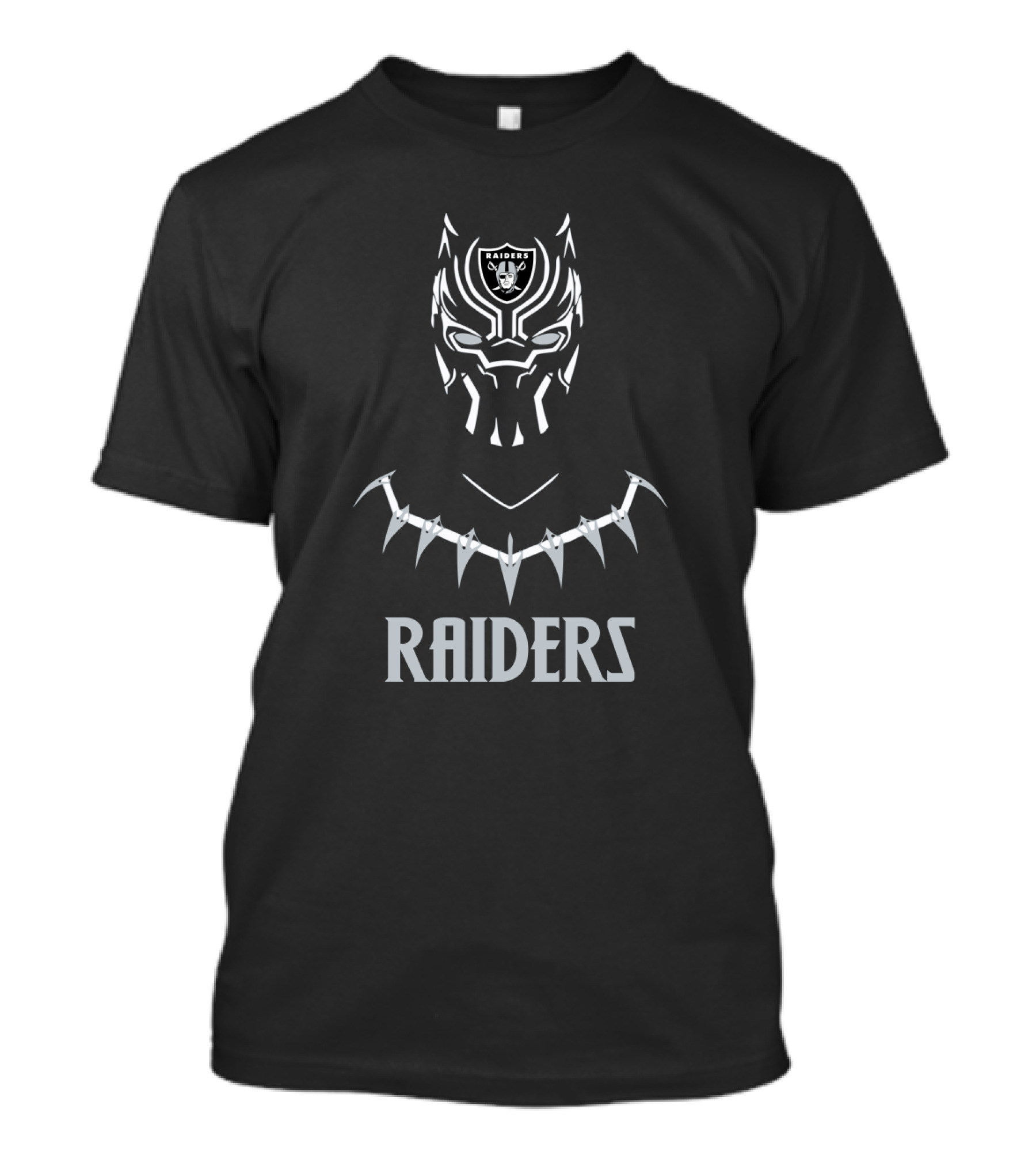 Raiders Fans With Black Panther Mask Design Representing Oakland Loyalty T-Shirt