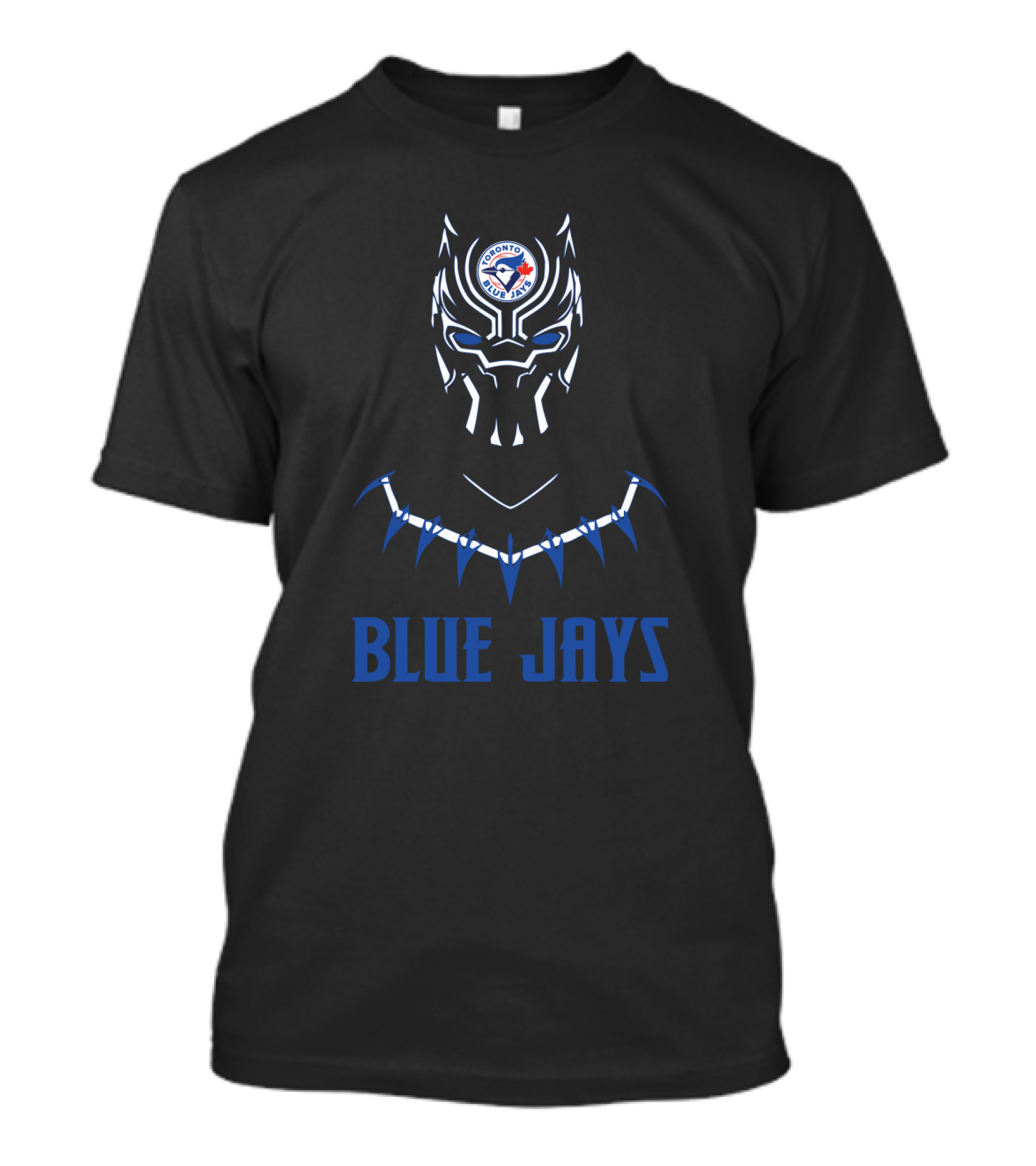 Toronto Blue Jays Fan Mask With Black Panther Style T-Shirt