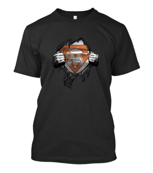 Superman Miami Marlins Logo Fans T-Shirt