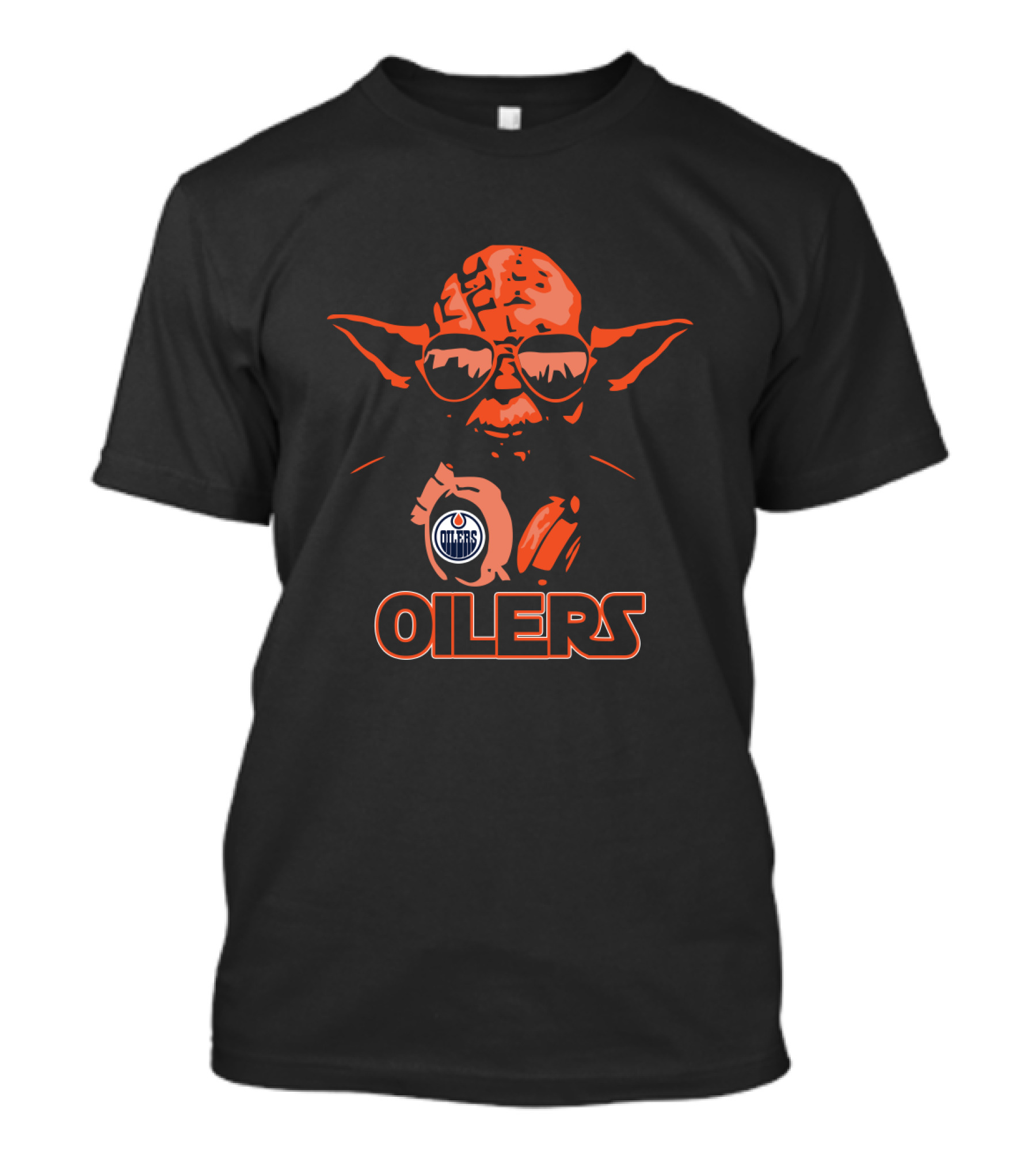 Yoda Star Wars Edmonton Oilers NHL Fan Crossover T-Shirt