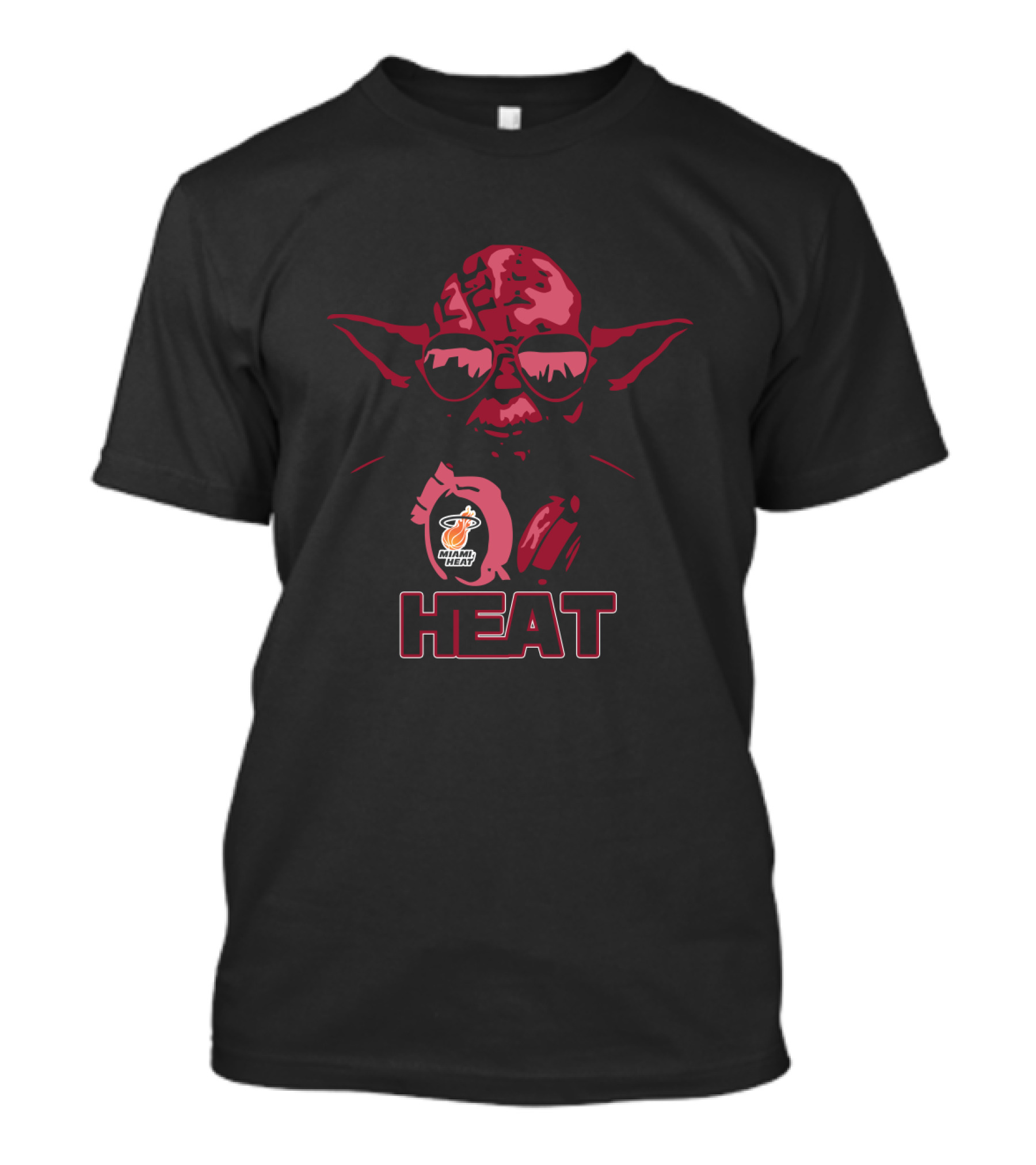Yoda Miami Heat Fans Star Wars Basketball Mashup T-Shirt