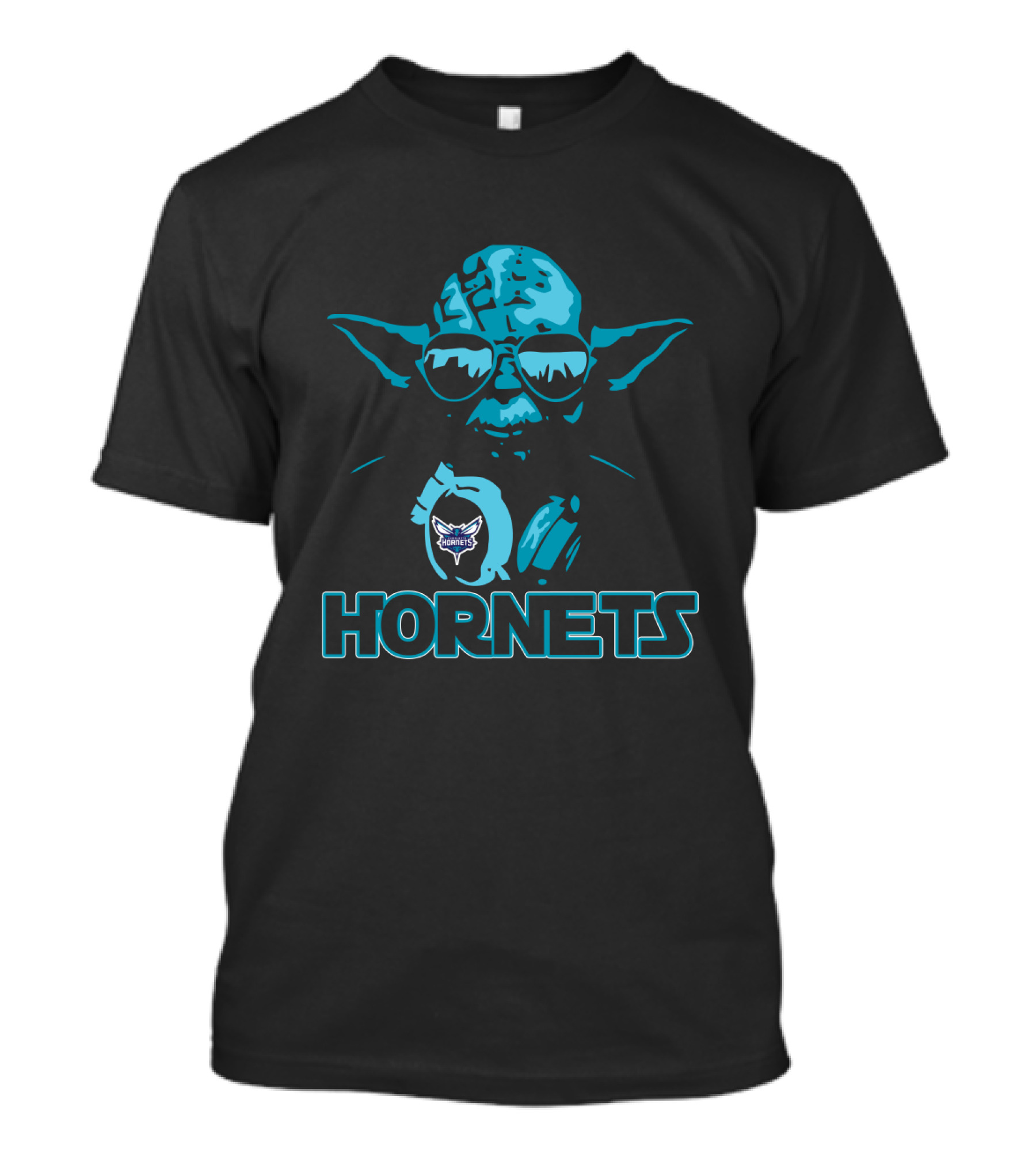 Yoda Charlotte Hornets Fans Star Wars Collaboration T-Shirt