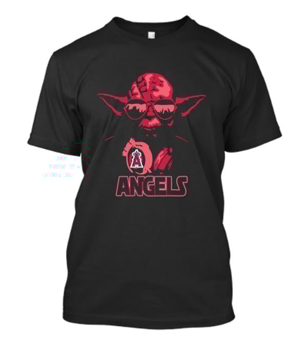 Yoda Star Wars Los Angeles Angels Fans Jedi Baseball Crossover T-Shirt