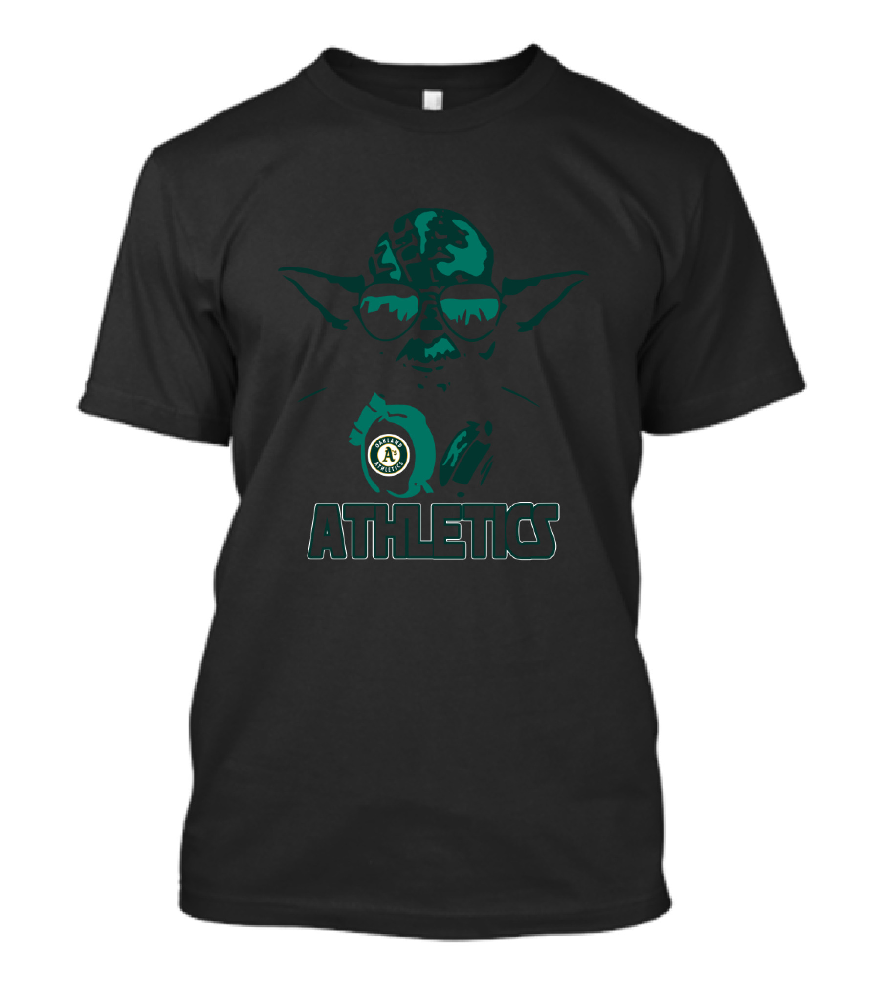 Yoda Oakland Athletics Fans Star Wars Style With A's T-Shirt