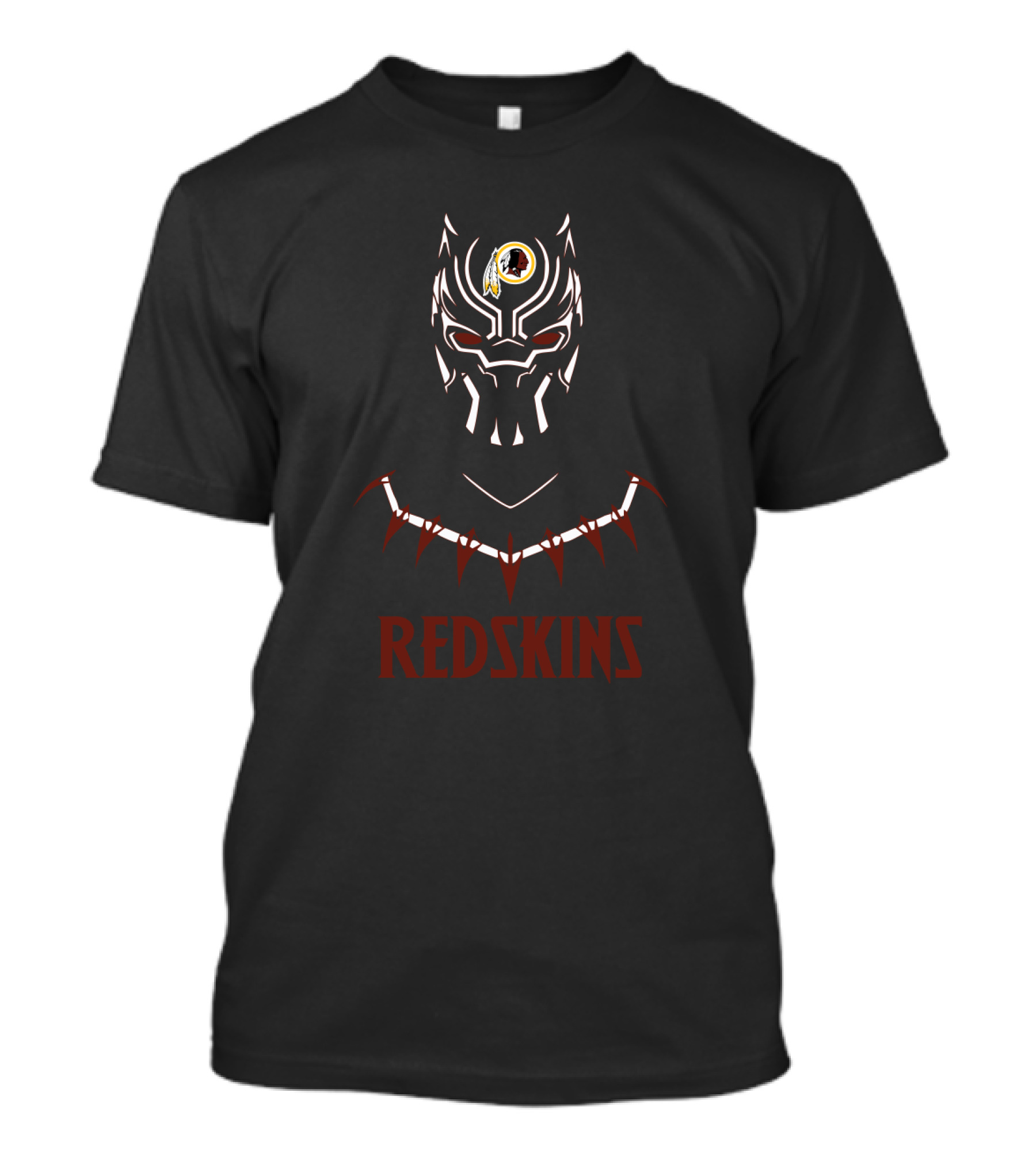 Black Panther Redskins Nfl Fan Crossover T-Shirt