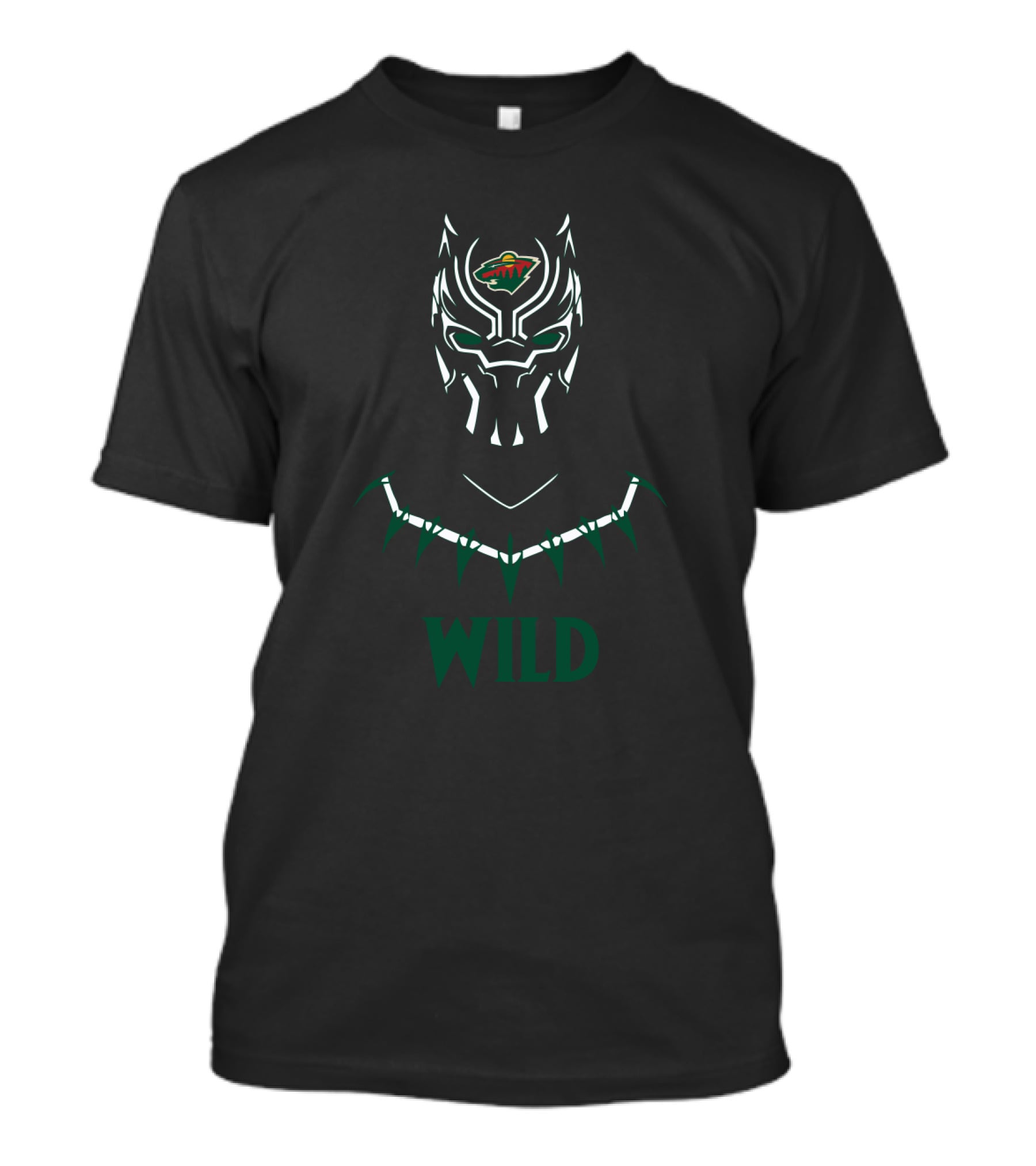 Black Panther Minnesota Wild Fan Crossover T-Shirt
