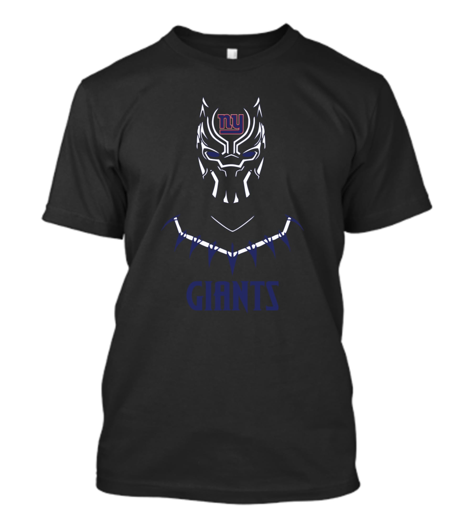 Black Panther Meets New York Giants Nfl Fans T-Shirt