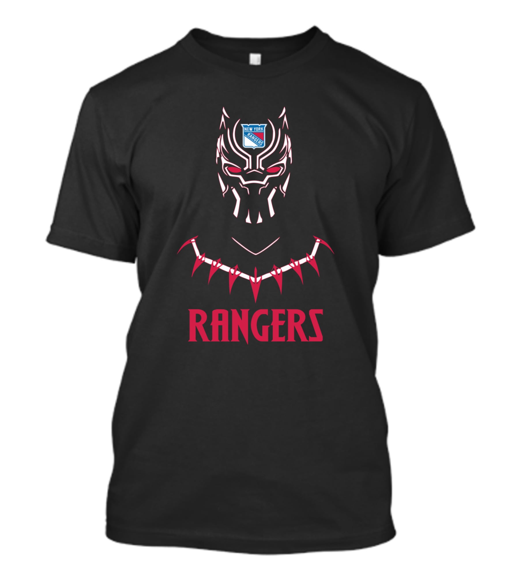 Black Panther New York Rangers Fans Mask Fusion Rangers T-Shirt