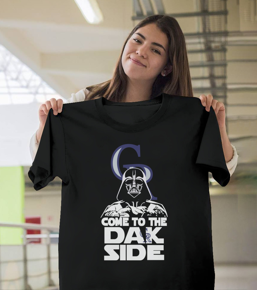 Come To The Dark Side Darth Vader Colorado Rockies Logo Fans T-Shirt