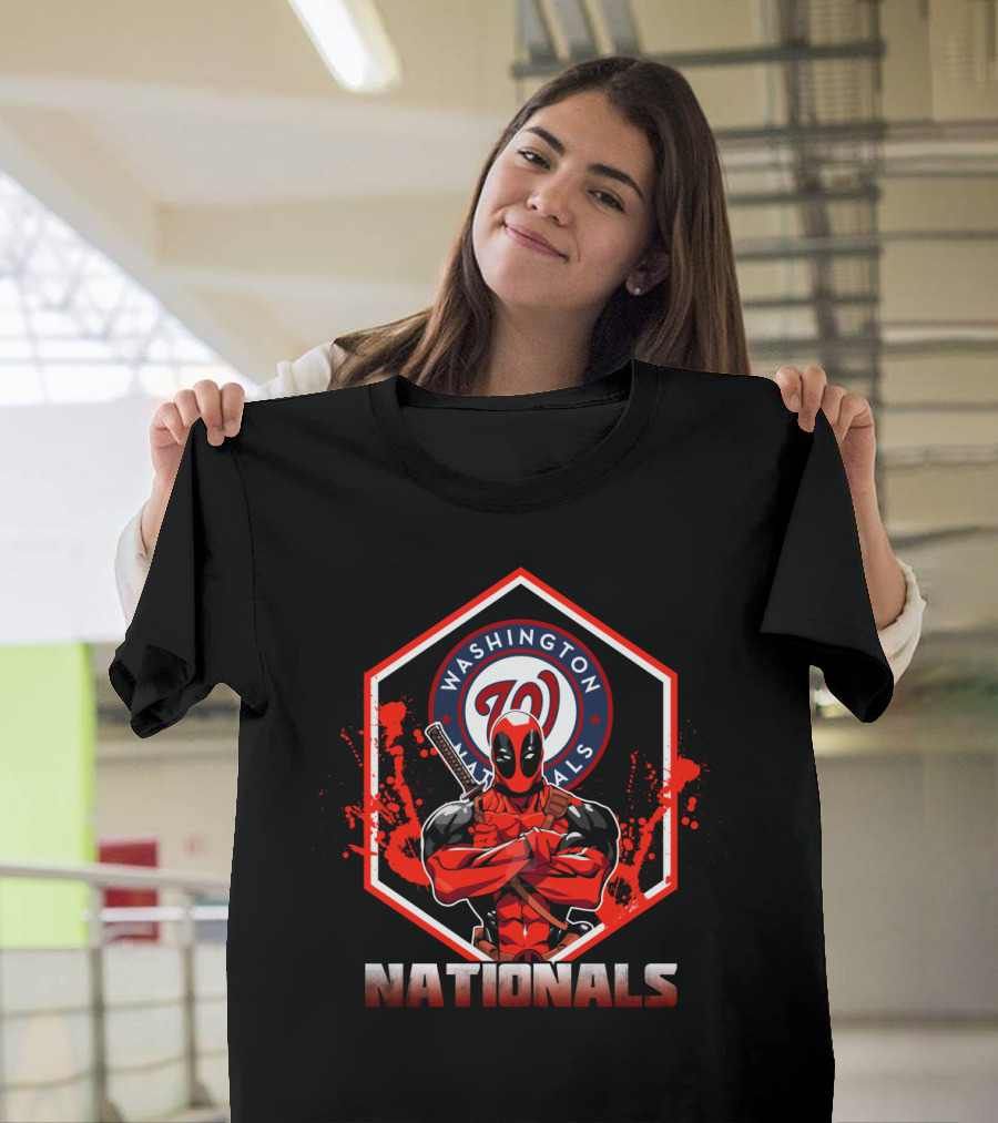 Washington Nationals Deadpool Fan Mashup With Iconic T-Shirt