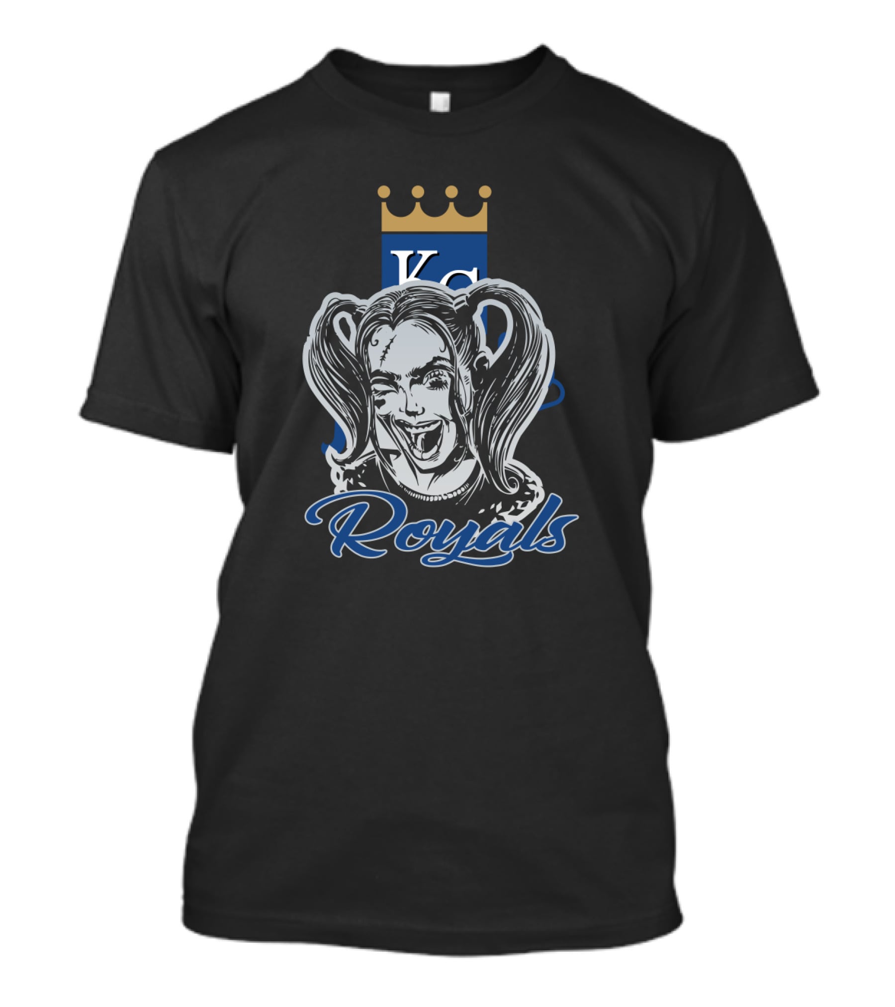 Harley Quinn Kc Royals Crown Royals Fans T-Shirt