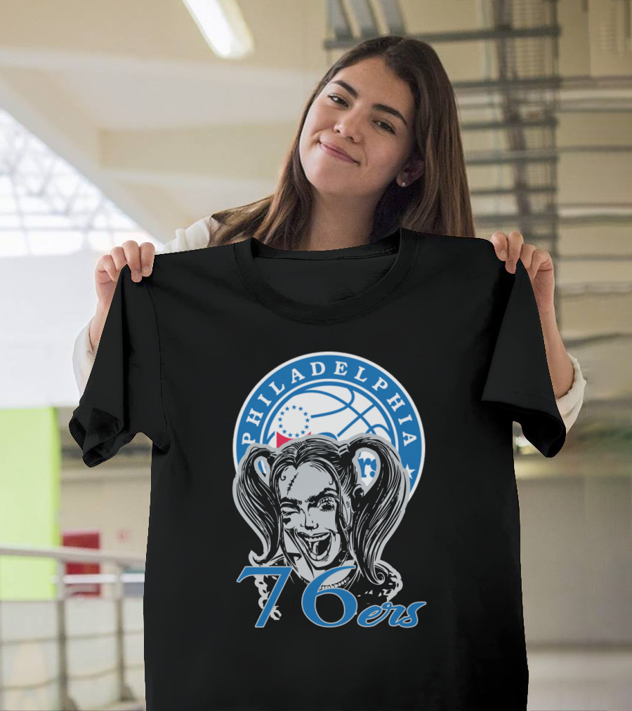 Philadelphia 76ers Fans Harley Quinn Style T-Shirt
