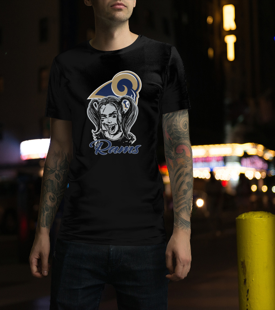 Harley Quinn Los Angeles Rams Fans T-Shirt