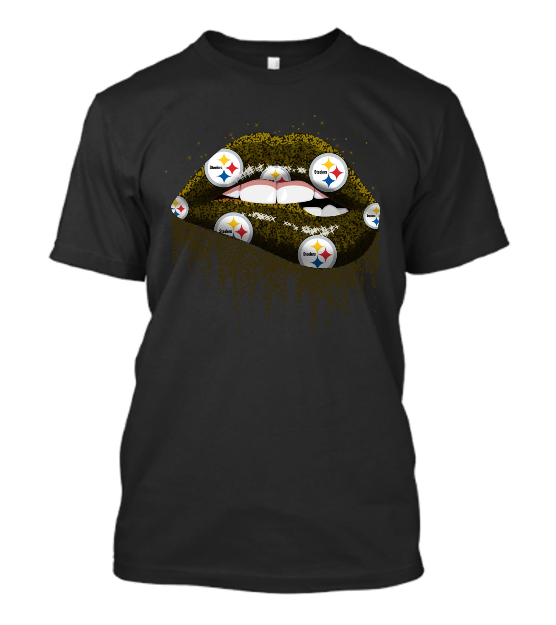 Pittsburgh Steelers Lips Fan T-Shirt