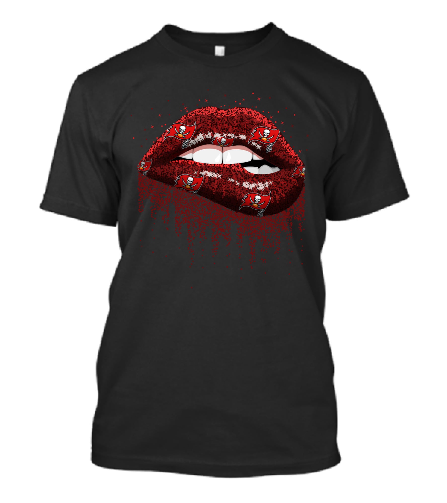Tampa Bay Buccaneers Lips Design For Fans T-Shirt