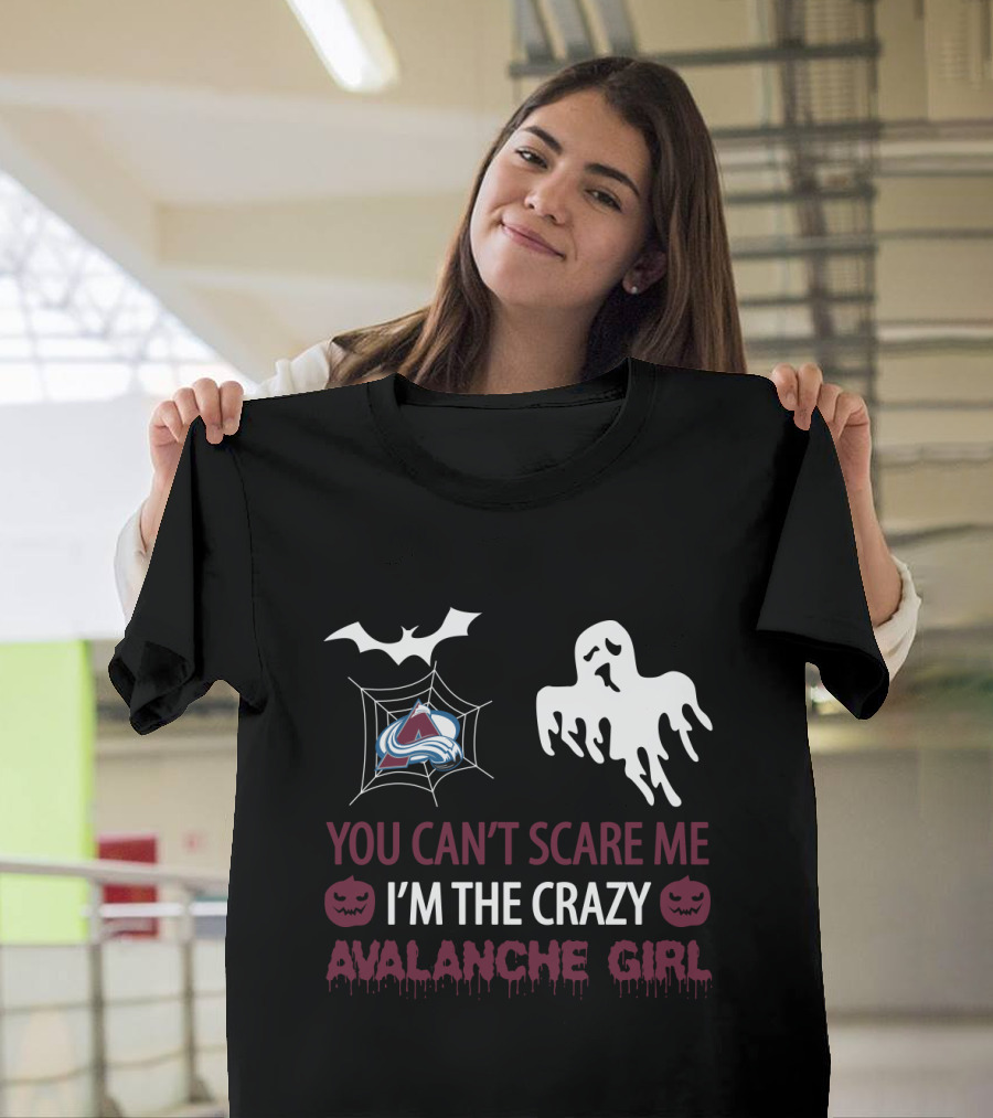You Can't Scare Me I'm The Crazy Avalanche Girl Halloween Ghost Bat Web T-Shirt