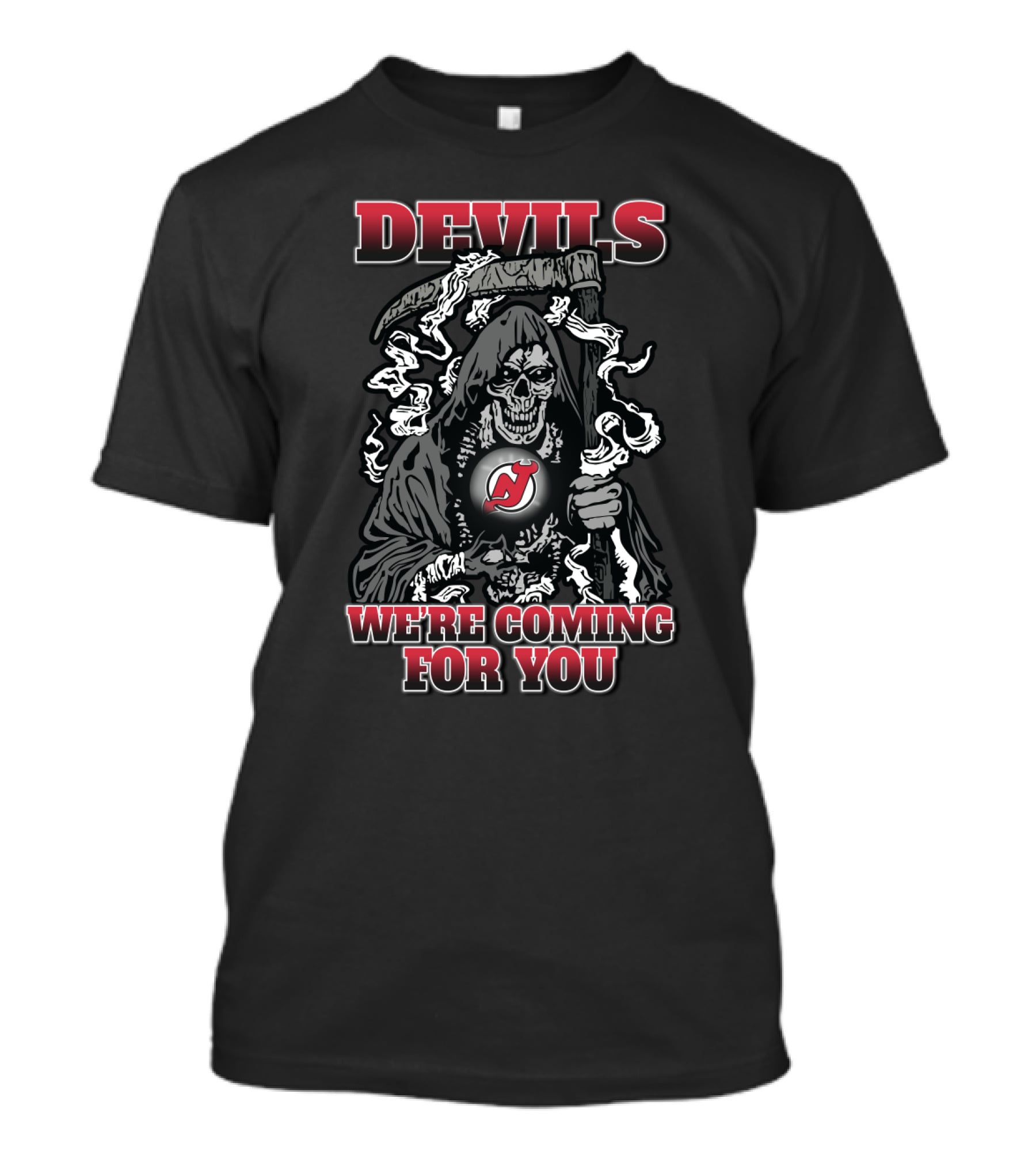 New Jersey Devils Grim Reaper We're Coming For You T-Shirt