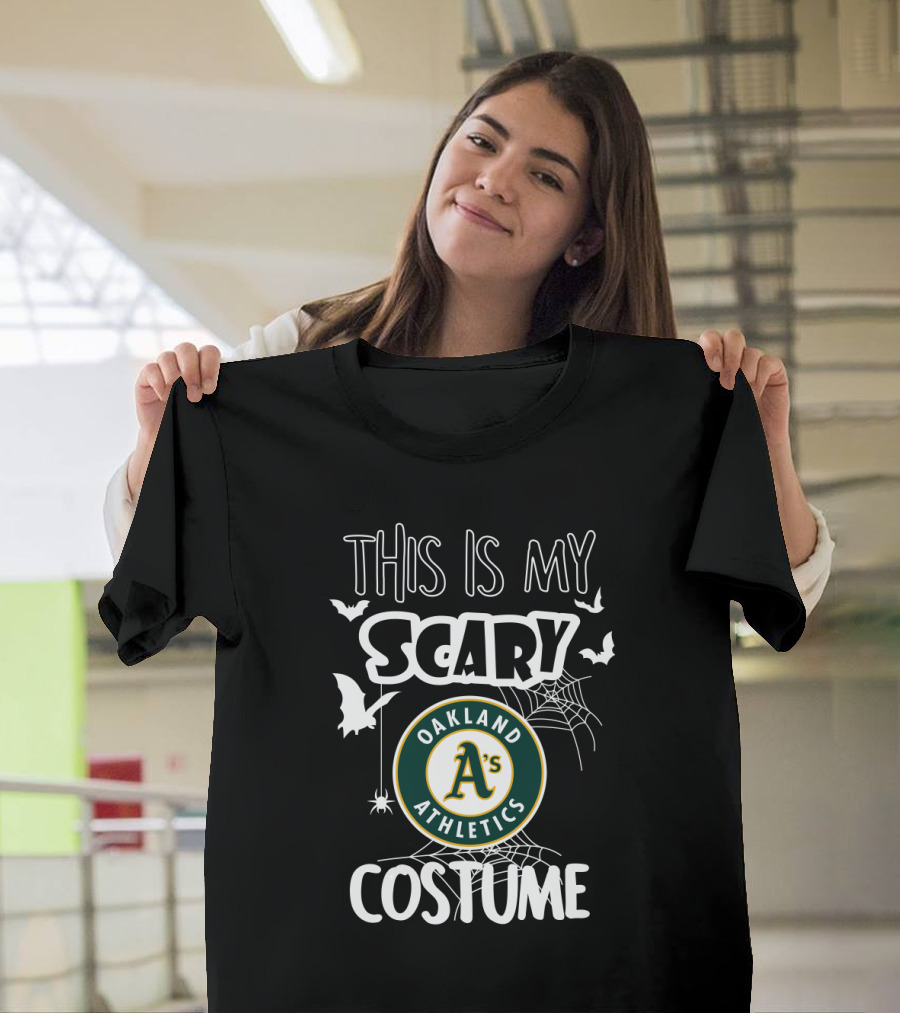 Oakland Athletics Scary Costume Halloween T-Shirt