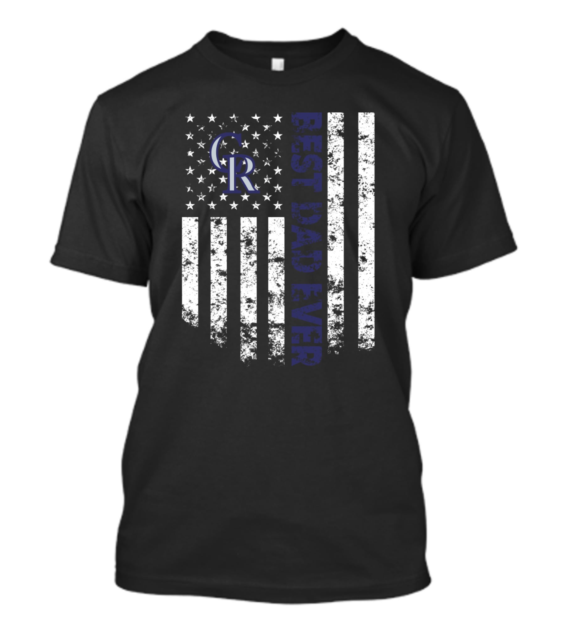 Colorado Rockies Best Dad Ever Flag T-Shirt