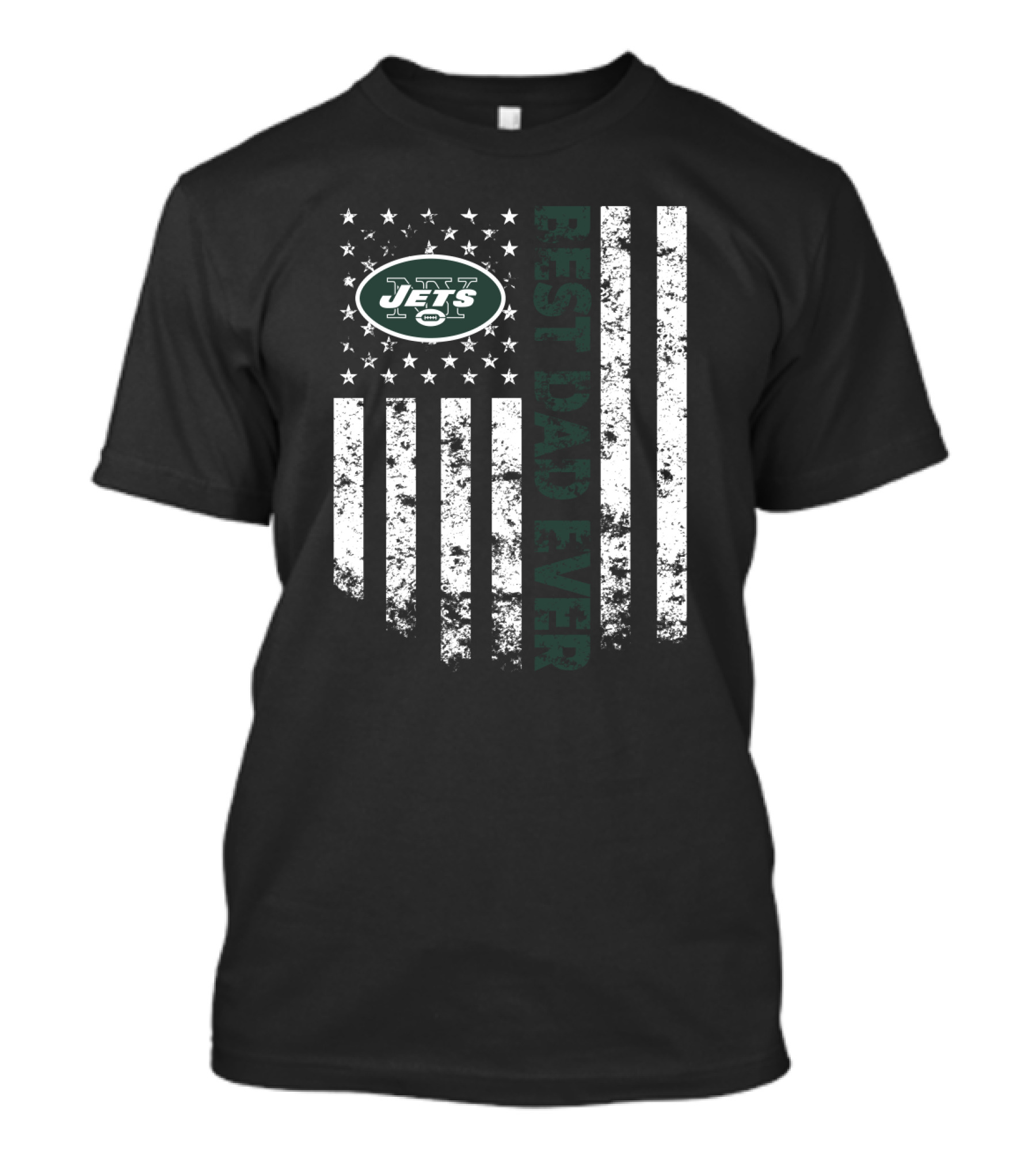 Best Dad Ever New York Jets Flag Theme T-Shirt