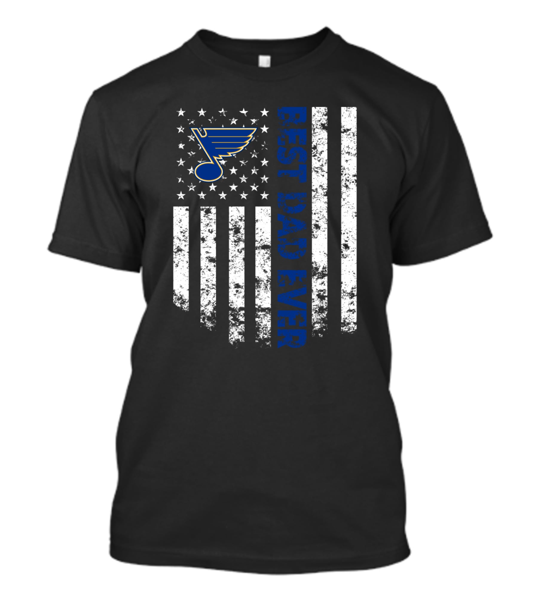 St. Louis Blues Best Dad Ever American Flag T-Shirt