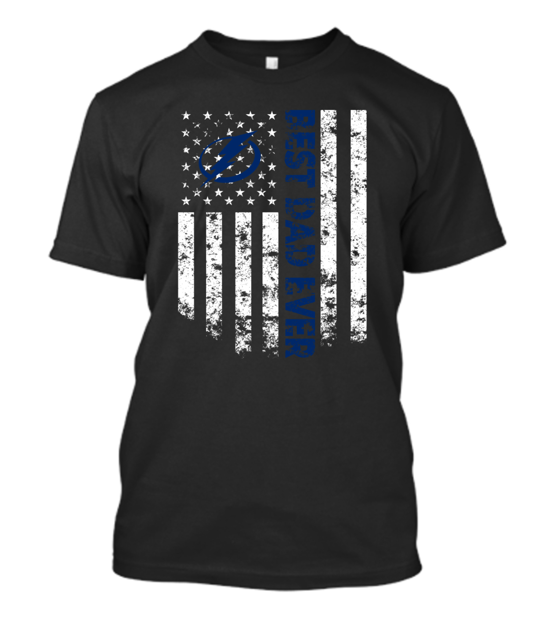 Best Tampa Bay Lightning Dad Ever American Flag T-Shirt