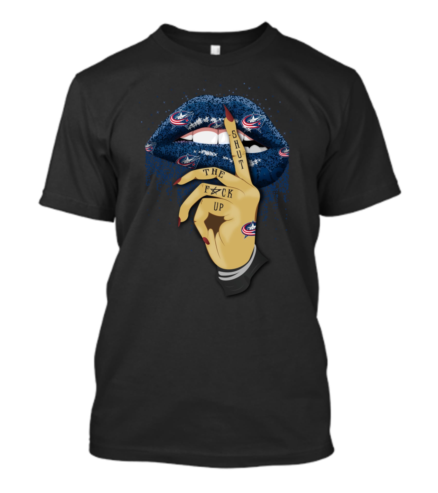 Columbus Blue Jackets Lip Shut Up Statement T-Shirt