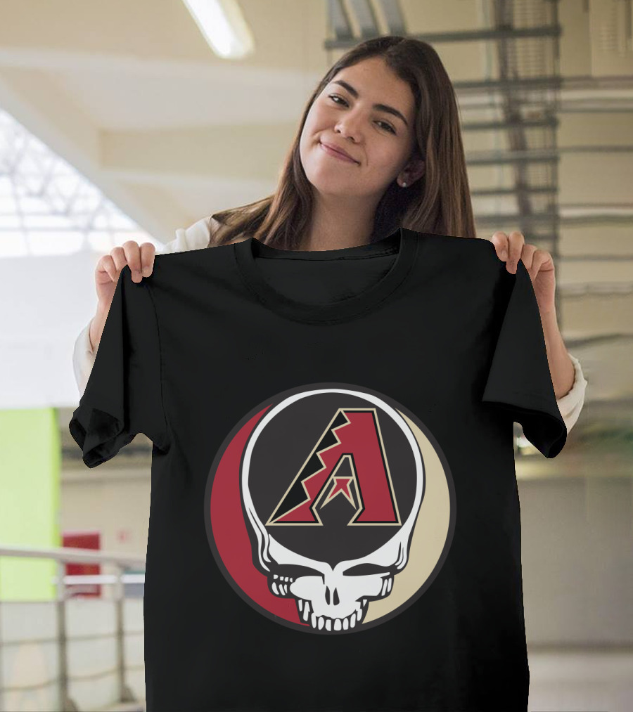 Arizona Diamondbacks Grateful Dead Skull Design for Fans T-Shirt