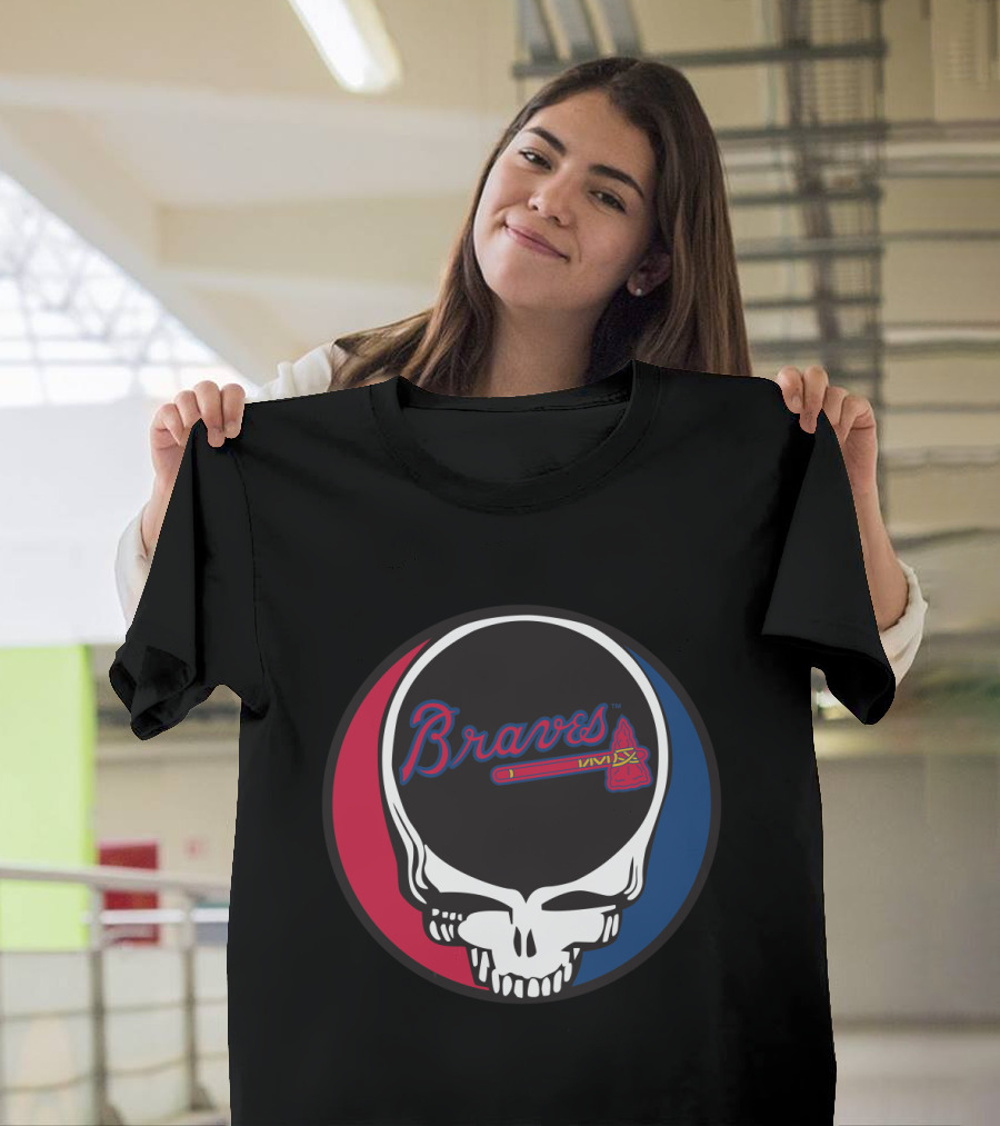 Braves And Grateful Dead Iconic Skull Logo Mashup T-Shirt