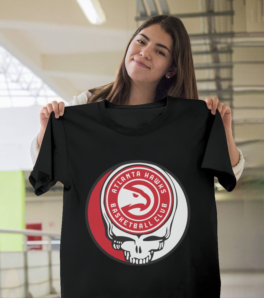 Atlanta Hawks Basketball Club Grateful Dead Skull T-Shirt