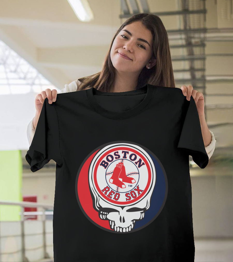 Boston Red Sox Skull Logo Grateful Dead Fans Baseball Teams T-Shirt