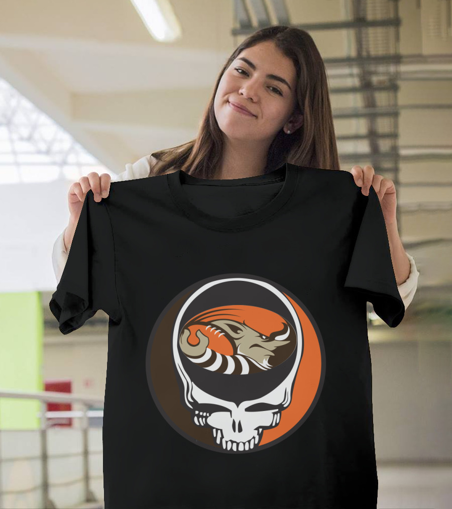 Grateful Dead Steal Your Face Cleveland Browns Football Enthusiast T-Shirt
