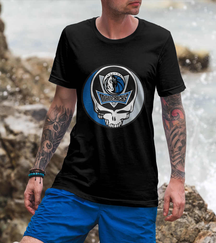 Grateful Dead Steal Your Face Dallas Mavericks Logo Combo T-Shirt