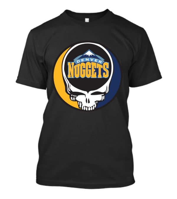 Denver Nuggets Grateful Dead Skull Logo With Mountain Symbol T-Shirt