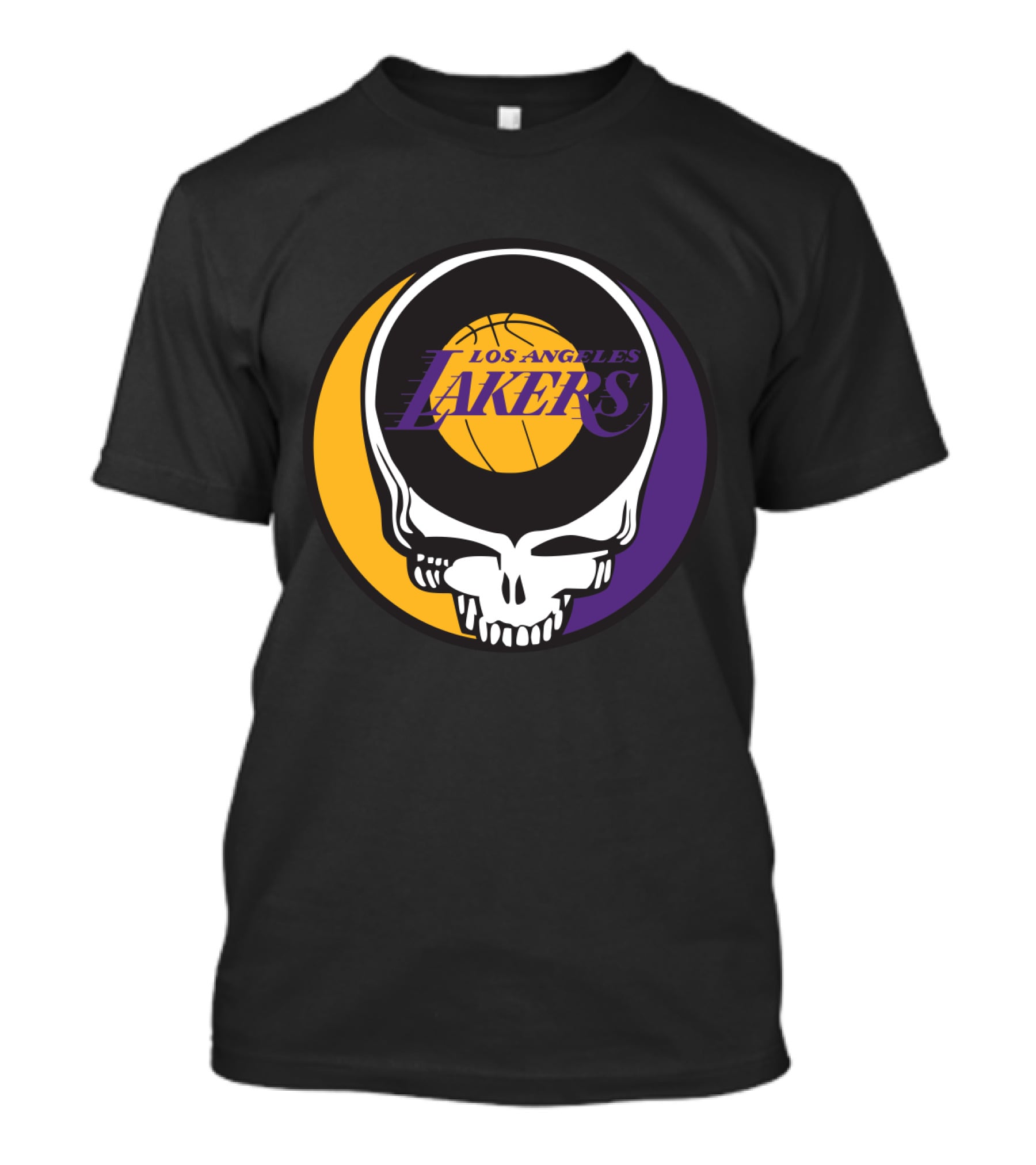 Grateful Dead Los Angeles Lakers Basketball Skull T-Shirt