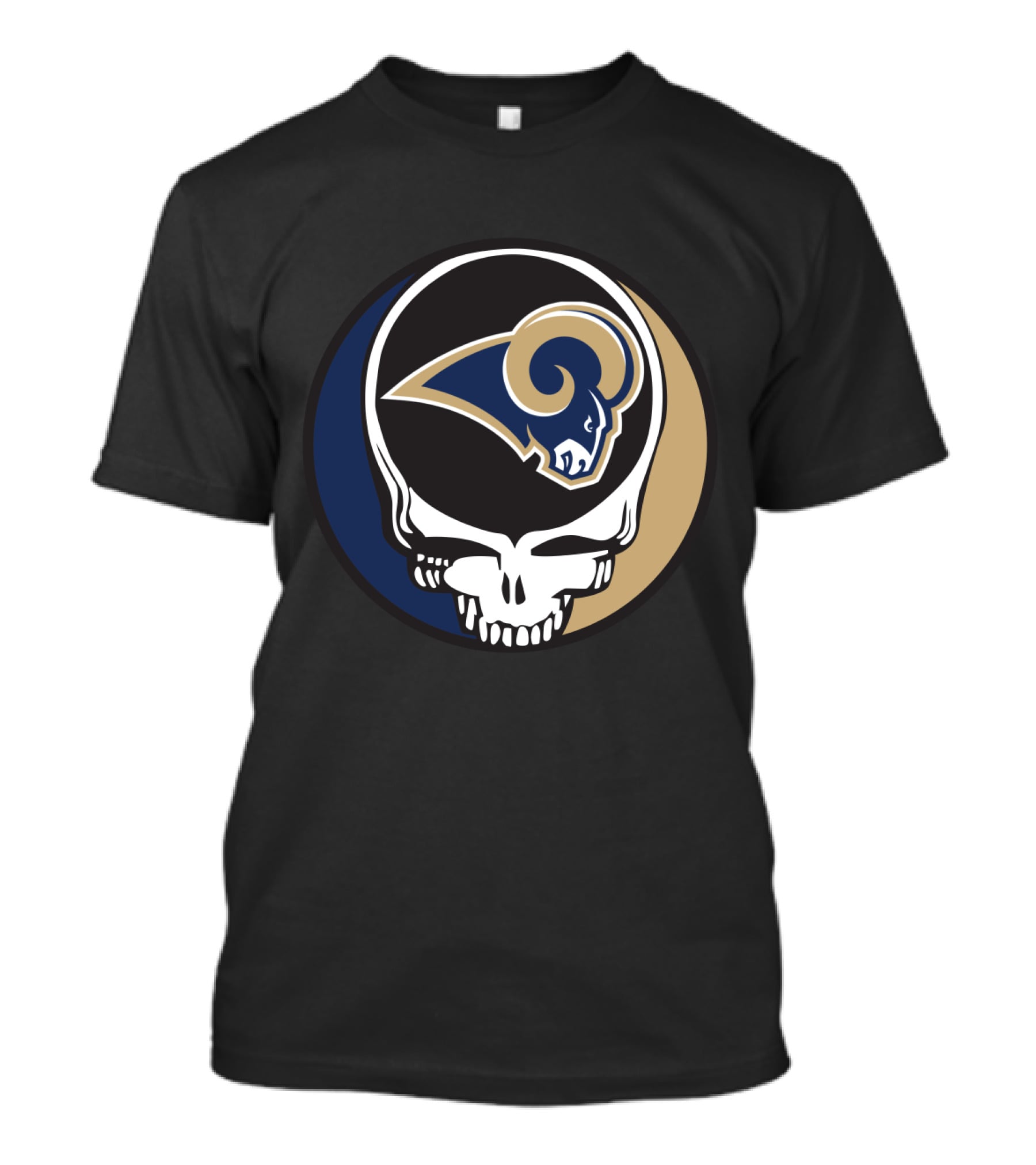Grateful Dead Skull With Los Angeles Rams T-Shirt