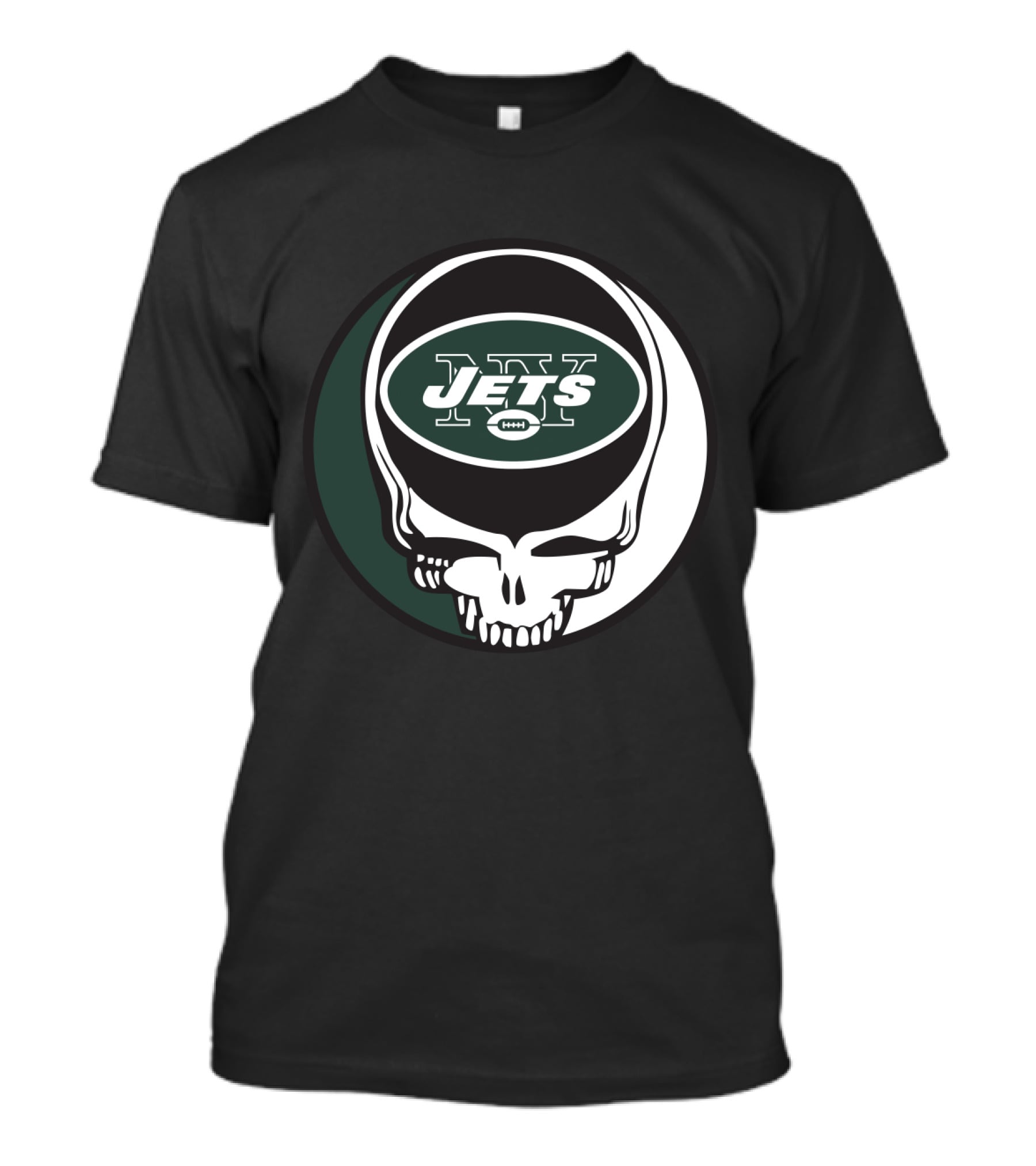Grateful Dead Skull With New York Jets T-Shirt