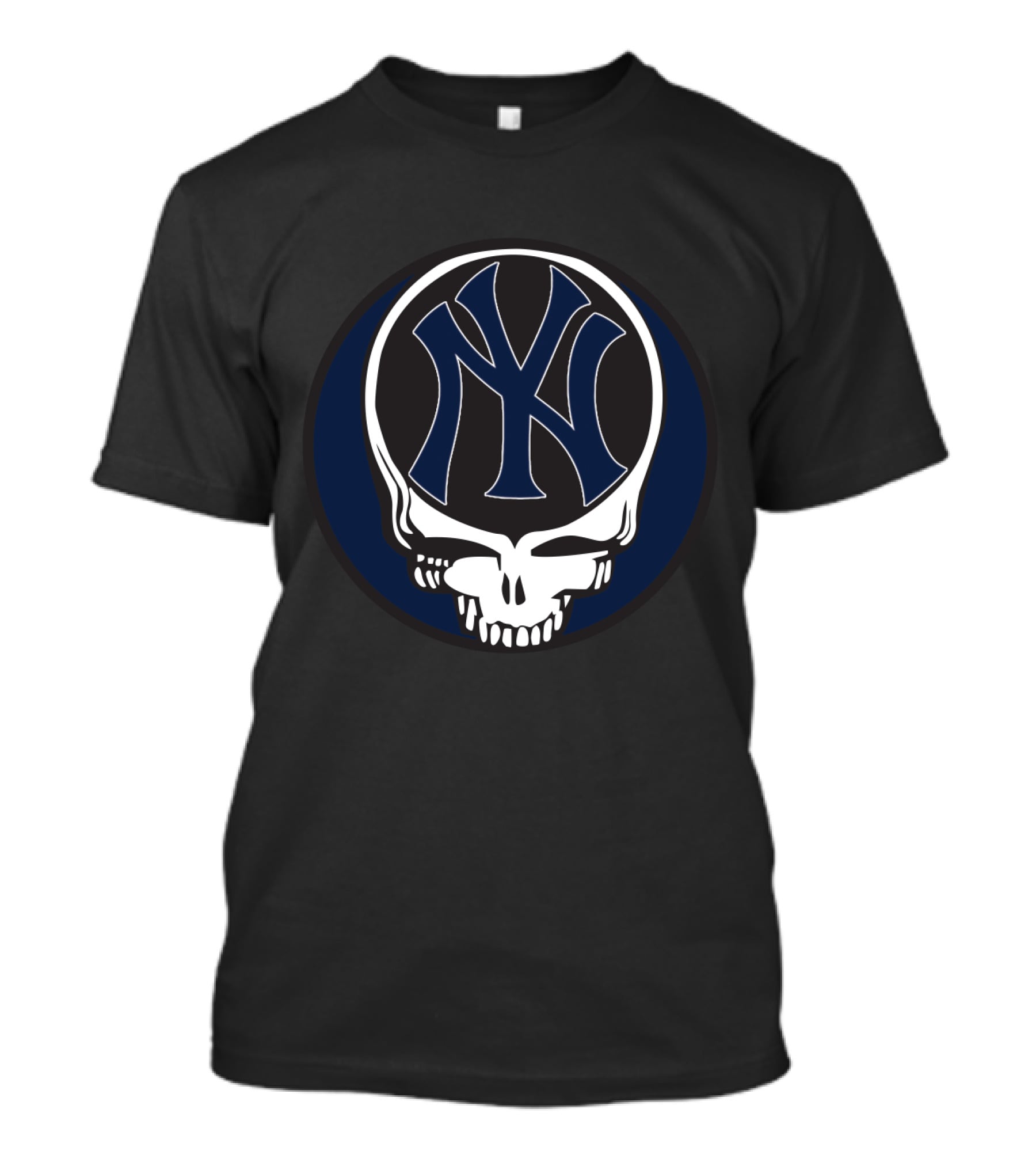 New York Yankees Grateful Dead Skull Logo Fusion T-Shirt