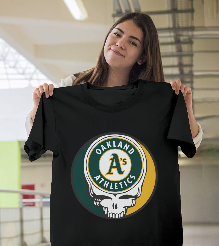 Oakland Athletics Skull Logo Grateful Dead Fan T-Shirt