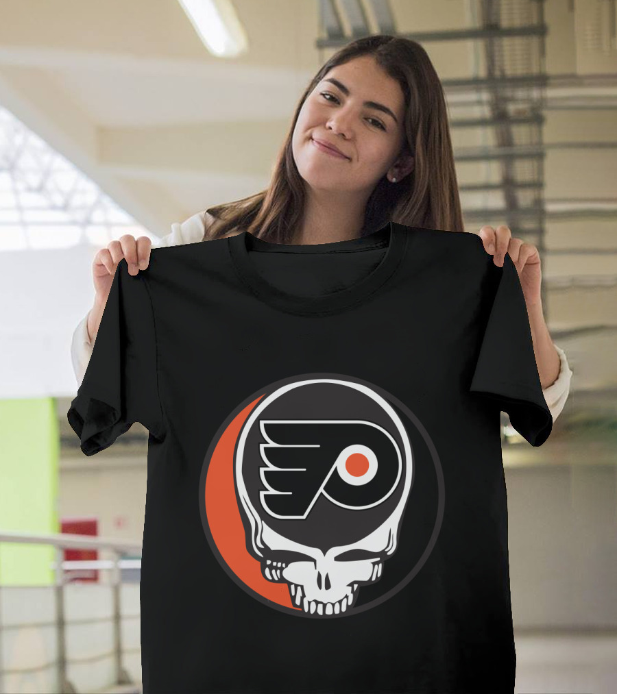 Philadelphia Flyers Grateful Dead Skull T-Shirt